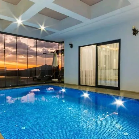 빌라 Kashoneymoonvillawith Indoorhotpool Andseaview 카스